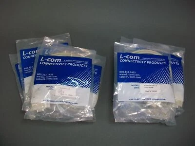 Lot of 10- 5 Male to Male & 5 Female to Female L-Com CRMN9FF-2.5 9 Pin Cables N - Image 1 of 4