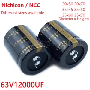 Condensador Amplificador Snap-in PSU Nichicon/NCC 12000uF 63V 63V12000uF Japón 2 piezas - Imagen 1 de 2