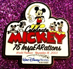DISNEY WDW 2003 CELEBRATE MICKEY 75 INSPEARATIONS WORLD PREMIERE LE 3000 PIN - Picture 1 of 1