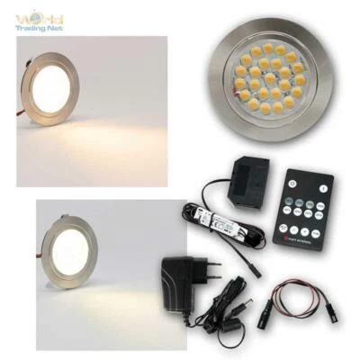 Komplett-Sets flache LED Möbel-Einbau-Leuchten, Vitrinen-Spots mit Fernbedienung