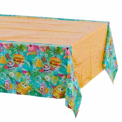 Spongebob Squarepants Plastic Table Cover Kids Birthday Party Supply Decorations - Image 1 of 4