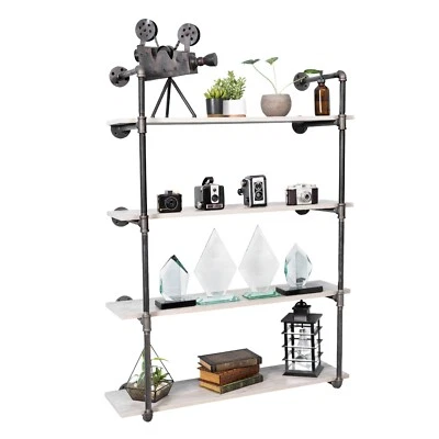 4 -Tier Wall Mounted Shelf Brackets By PIPE DECOR - Image 1 of 4