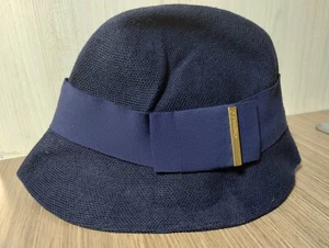 CHAPEAU d’O Cloche Navy Cotton Blend Hat One Size New - Picture 1 of 9