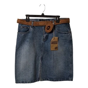 NWT Squeeze Jean Skirt w/Belt Light Denim Juniors 13/14 - Picture 1 of 5
