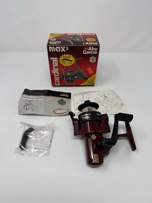 Carrete giratorio Abu Garcia Cardinal Max 3 - rojo - nuevo stock antiguo - vintage Foto 1 de 4