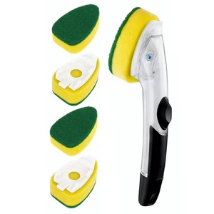 Heavy Duty Dishwand with Refills Dish Wand Sponge Heads with Handle Soap Cont... - Picture 1 of 6