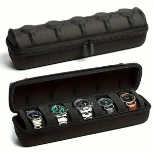 Portable Watch Storage Box Collector Travel Wrist Watch Organizer Case Holder - Picture 1 of 3