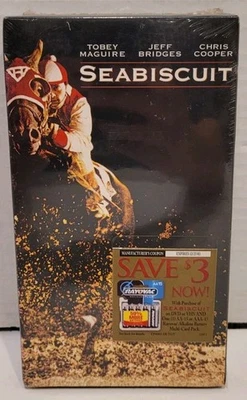 NEW Seabiscuit (VHS, 2003) Watermarks Tobey Maguire Jeff Bridges Factory Sealed - Image 1 of 4