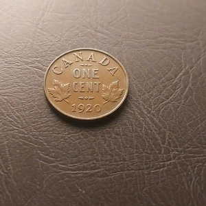 1920 Canada 1 Cent King George V Canadian Penny Copper Coin Small Cent - Picture 1 of 2