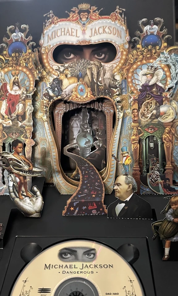 Michael Jackson Coffret DANGEROUS 3D 3-D Pack Pop-Up Edition CD Collector 1991 - Photo 1/4