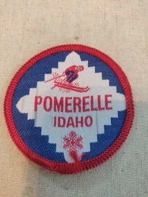 Parche de esquí raro vintage Pomerelle IDAHO estación de esquí recuerdo. Alrededor de los años 70.  Foto 1 de 4