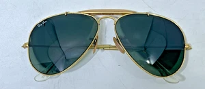 Ray-Ban Aviator Sunglasses 1/20 10K GF Rolled Gold B&L USA Green Lens - Picture 1 of 9