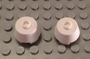 New LEGO Lot of 2 White 2x2 Round Truncated Cone Brick Pieces - Picture 1 of 1