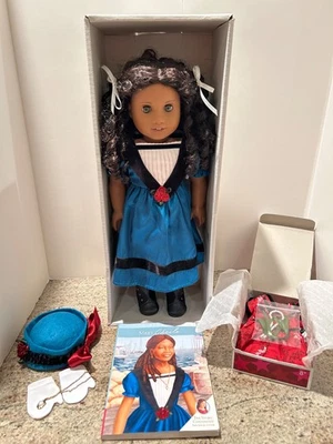 RETIRED AMERICAN GIRL CECILE 18"  DOLL & BOOK + ACCESSORIES + SPECIAL DRESS LOT - Image 1 of 4