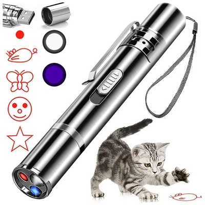 4 in 1 Laserpointer LED Taschenlampe Präsentation Katzen Spielzeug Laserlicht - Bild 1 von 4
