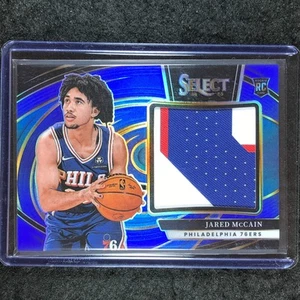 2024-25 Select JARED MCCAIN Jumbo Rookie Swatches Patch Relic Blue 15/75 - Picture 1 of 1