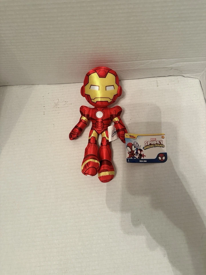 Peluche Marvel Spidey and His Amazing Friends Iron Man 8" Jazwares Nuevo con Etiquetas Juguete Foto 1 de 3
