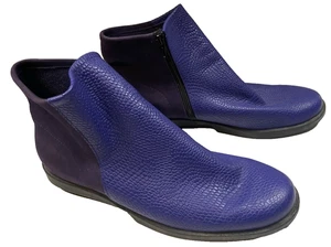 Botas cortas de cuero ARCHE púrpura EU 37 US 6 cremallera lateral ¡DIVERTIDAS! - Imagen 1 de 11