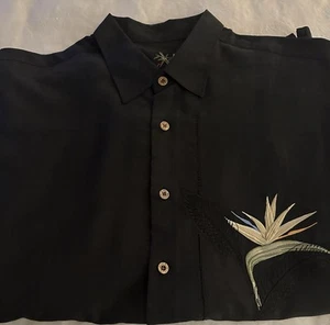 Bamboo Cay Shirt Mens XL Embroidered Short Sleeve Hawaiian Camp Shirt - Imagen 1 de 4