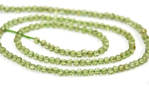 MEDIA HEBRA PERIDOTO NATURAL PEQUEÑAS CUENTAS REDONDAS, 3,5 MM, PIEDRAS PRECIOSAS - Imagen 1 de 1