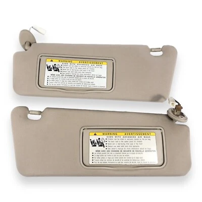 2002-2006 Lexus ES300 ES330 Driver & Passenger Side Sun Visor Set Pair Tan Cloth - Image 1 of 4