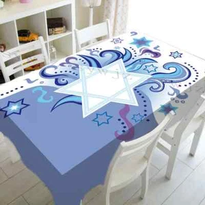 Passover Tablecloth Jewish Table Decor Holiday Home Party Restaurant Decor Cover - Picture 1 of 18