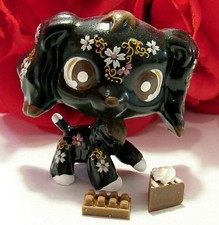 Littlest Pet Shop Ooak Cocker Spaniel Dog Custom Lps Figure with Accessories