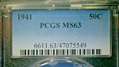 4th of July Sale-U.S. 1941 PCGS MS63 SILVER WALKING LIBERTY HALF DOLLAR KM#142 Cover