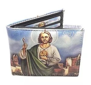Portafoglio da uomo stampa Saint Judas bipieghevole - Foto 1 di 6
