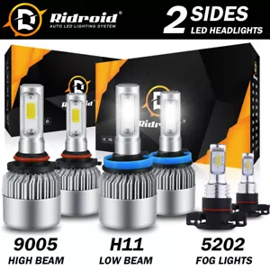 For Chevy Silverado 1500 2500 2007-2015 - 6000K LED Headlights +Fog Bulbs Kit - Bild 1 von 12