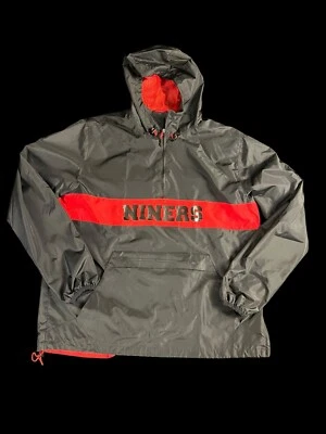Niners XL Windbreaker 1/4 Zip By Sport Tek Black And Red Hooded 49ers - Image 1 of 4