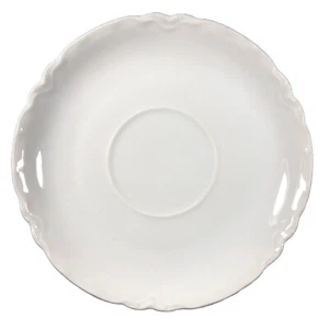 Hutschenreuther Selb Bavaria LHS all white porcelain 5.5” Tea Or Coffee Saucer - Picture 1 of 11