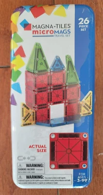MAGNA-TILES microMAGS Travel 26-Piece Magnetic Construction Set - Fast Shipping! - Image 1 of 4