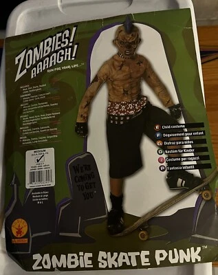 Disfraz de Zombi Infantil "Skateboard Punk Zombie" Talla Mediana (8-10) Foto 1 de 4