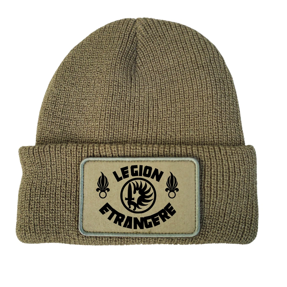 MARKENLOS Fremdenlegion Legion Etrangere Soldaten Elite Kämpfer Krieg Wintermütze Mütze
