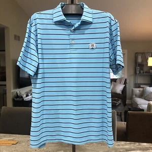 Peter Millar Summer Comfort Shirt Men M Striped Golf Polo Shirt Short Sleeve - Picture 1 of 9