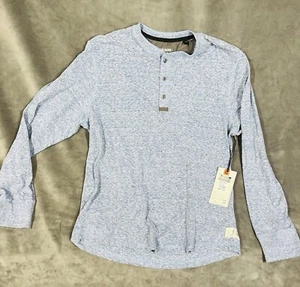 Alexander Julian Colours Henley Shirt, Heather Blue, Long Sleeve Size Small - Picture 1 of 5
