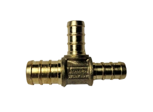 25 PCS. 1/2 X 3/8" X 3/8" PEX TEE BRASS CRIMP FITTINGS - PEX B PIPE( LEAD FREE ) - Picture 1 of 1