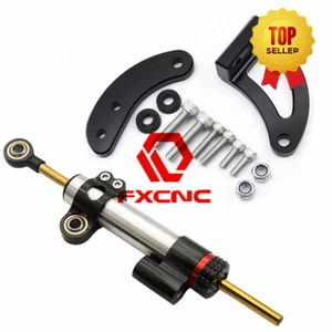 For Kaabo Mantis King GT CNC Steering Damper Stabilizer Bracket Kit Silver+Black - Picture 1 of 14