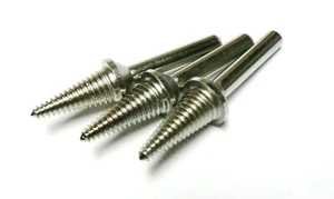 Tapered Threaded Mini Mandrel Arbor Mandrel Screw Thread Holder 1/4" Shank 3 pcs - Picture 1 of 8