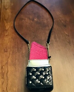 Borsa a tracolla Betsey Johnson Kitsch rossetto glitter rosa glitter - Foto 1 di 7