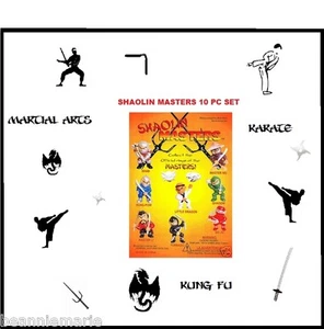 Shaolin Masters 8 Kung Fu Artes Marciales 1" figuras y 2 anillos - juego suelto venta - Imagen 1 de 2