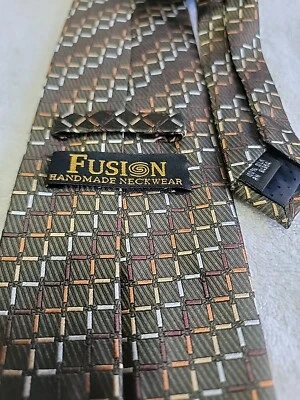 Corbata para hombre FUSION hecha a mano 100 % seda multicolor   Foto 1 de 4
