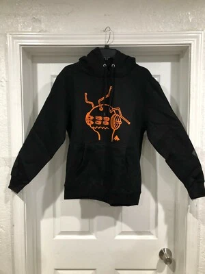 EMERICA SWEATER HOODIE X TOY MACHINE ANTENNA BLACK (SIZE: MEDIUM) NEW  - Image 1 of 4