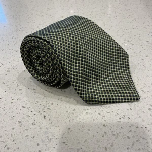 Corbata verde de diseñador de seda Brooks Basics para hombre - Imagen 1 de 5