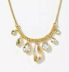 Touchstone Crystal by Swarovski DROP BY Necklace Golden 15 to 18" 1664N - Picture 1 of 5