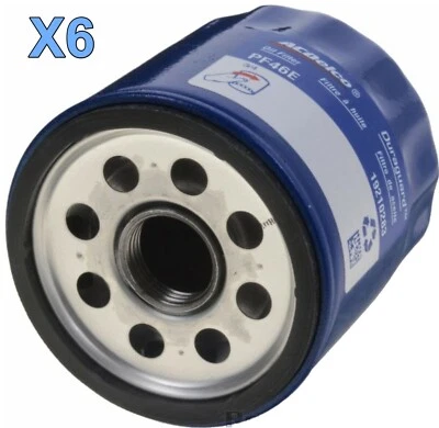 6 filtros de óleo do motor ACDELCO PF46E substituem BUICK GMC OEM # 25014748 - Imagem 1 de 3