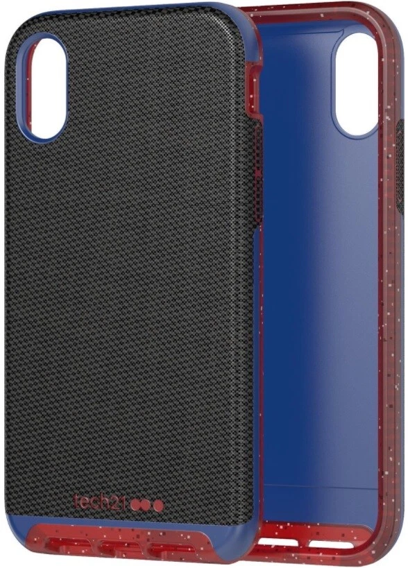 Funda Tech21 EVOLuxe FABRIC para Apple iPhone XR - Negra (12 pies) Protección contra caídas) Foto 1 de 1