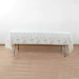 5 ASSORTED Rectangular 54" x 108" Plastic Tablecloths Wild Flowers Butterfly - Picture 1 of 8