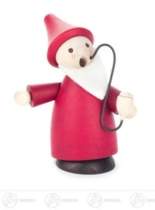Smoker Mini Smoker Gnome, Red WxHxD 7 cmx8 cmx6 cm NEW Ore Mountains - Picture 1 of 1